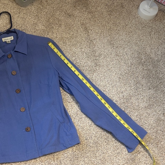 Coldwater Creek Periwiolet Button-Front Jacket Top - Picture 6 of 9